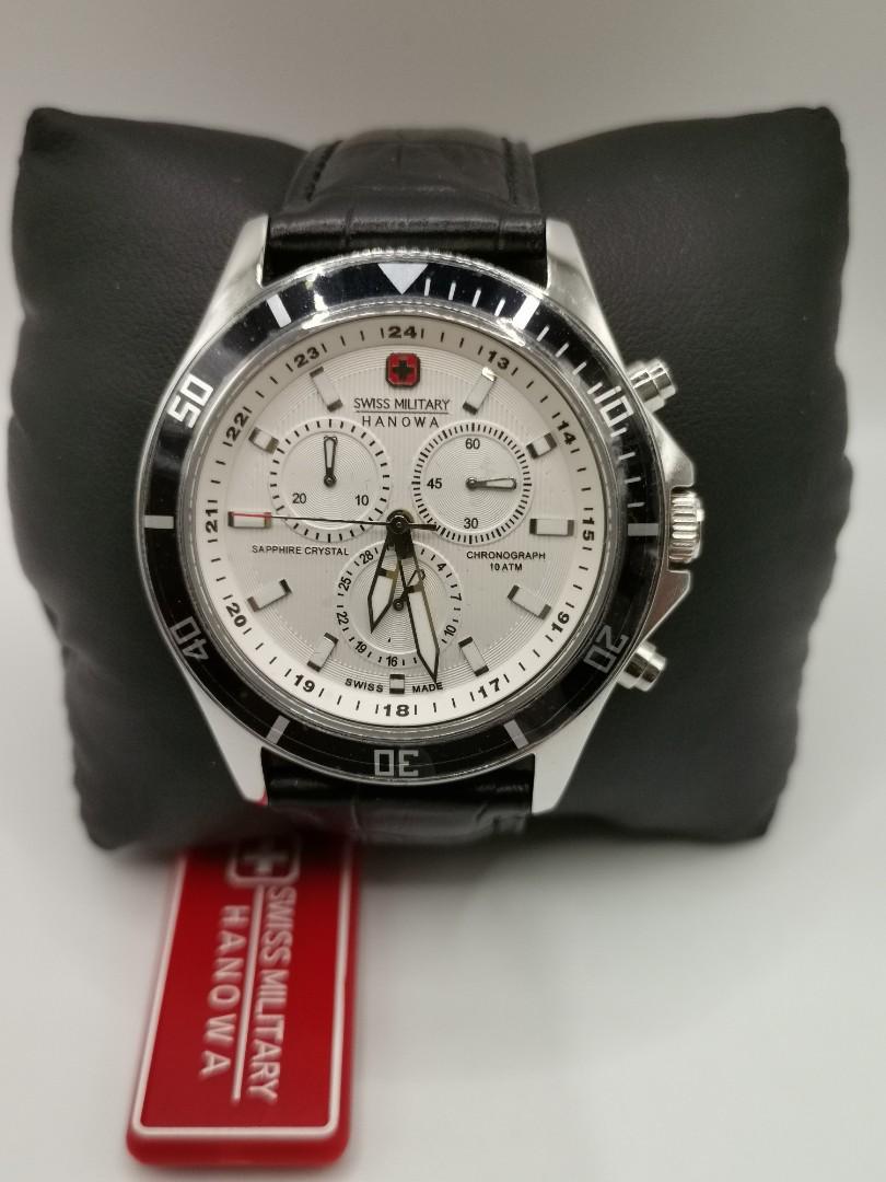 Swiss military store hanowa leather strap