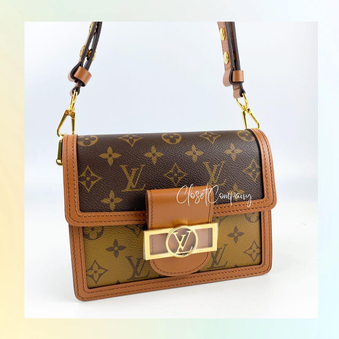 Genuine LV Mini Dauphine Lock XL In Reverse Monogram Canvas, Luxury, Bags &  Wallets on Carousell