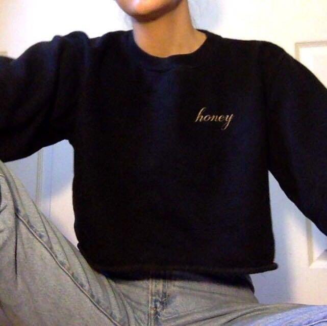 brandy melville erica honey cropped sweatshirt Women s Fashion Tops Longsleeves on Carousell