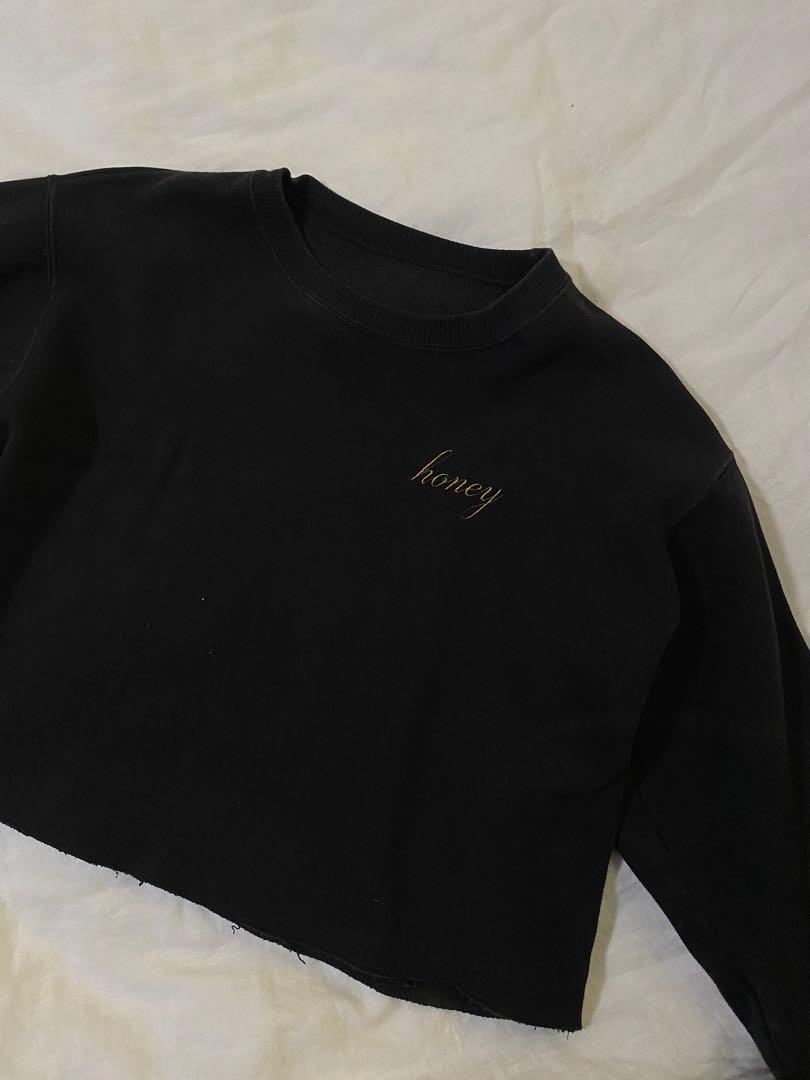 brandy melville erica honey cropped sweatshirt Women s Fashion Tops Longsleeves on Carousell