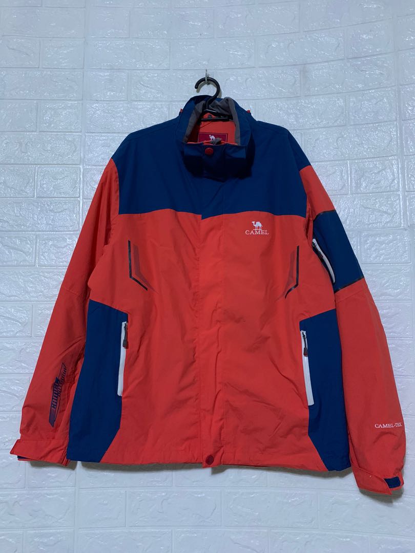 Camel windbreaker top