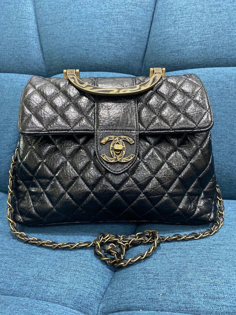 Chanel vintage glazed calfskin