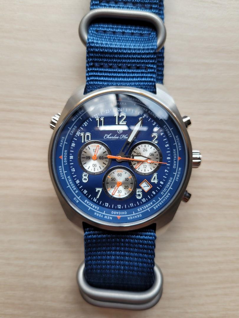 Charles Hutton Dual Time bracelet additional high quality nato