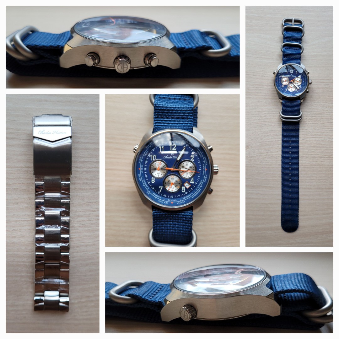 Charles Hutton Dual Time bracelet additional high quality nato