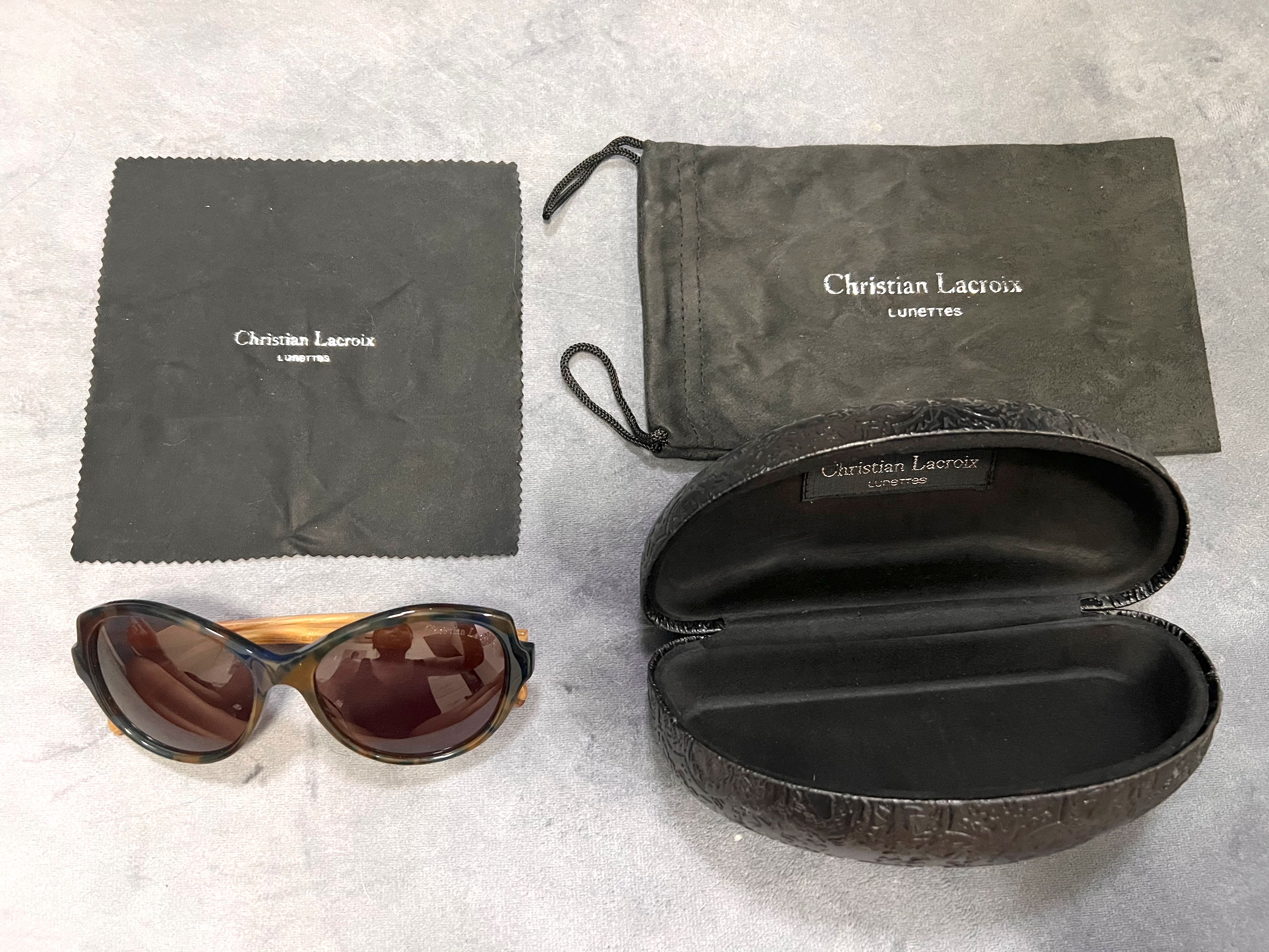 Christian Lacroix Tortoise Shell Sunglasses, Women's Fashion