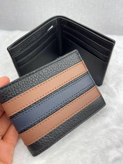Slim billfold wallet with varsity stripe 2025