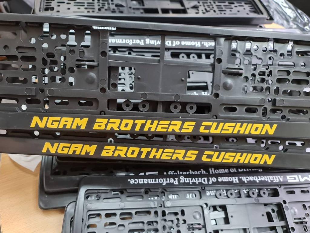 Custom Number Plate Brackets Company Logo Bible Verse Movie Quote