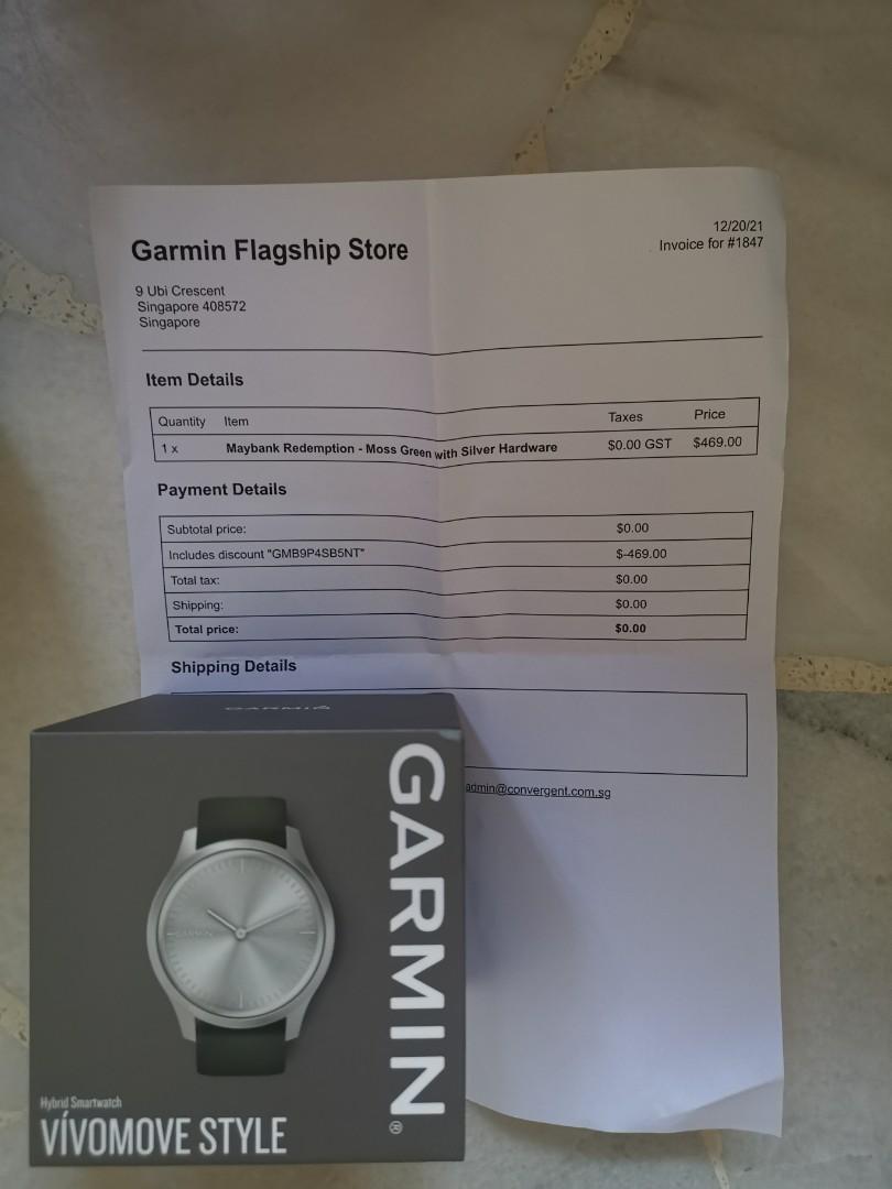 Maybank garmin vivomove clearance