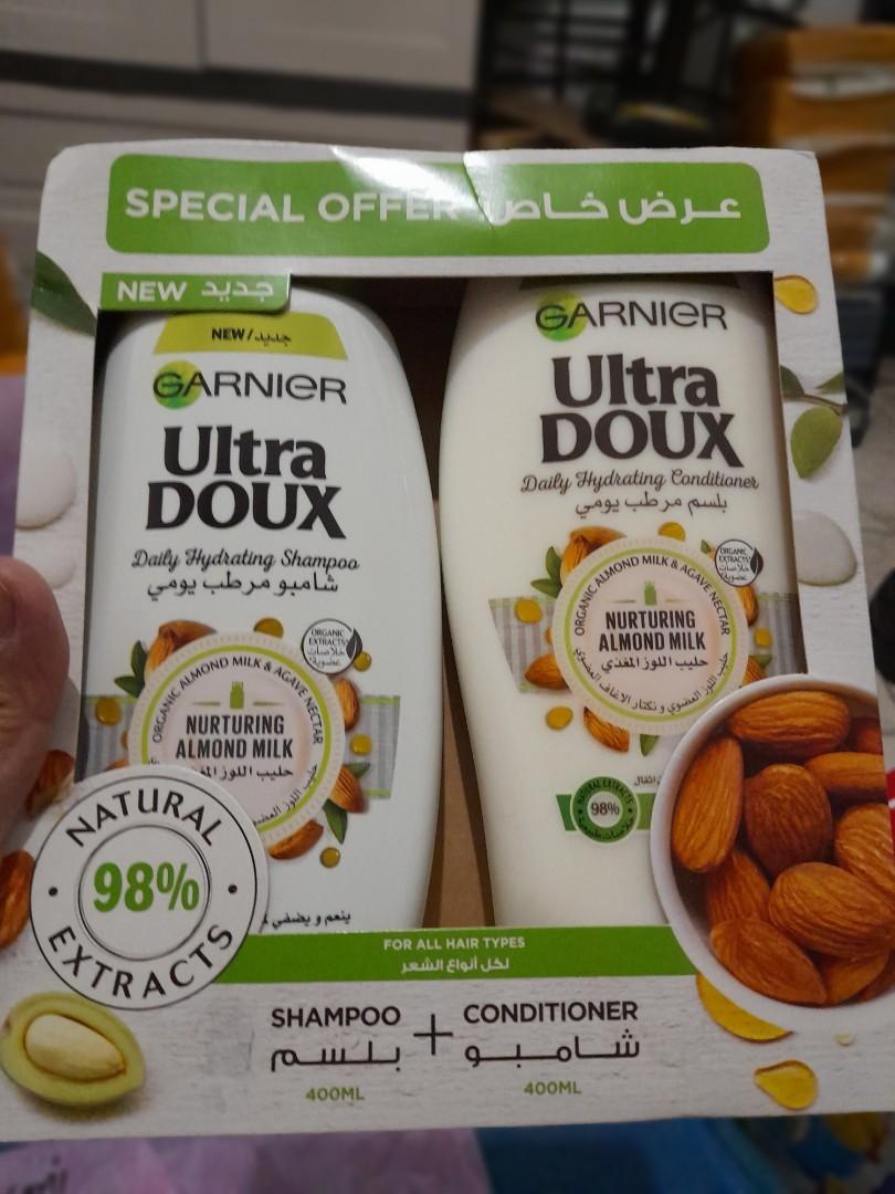 GARNIER SHAMPOO AND CONDITIONER ORGANIC ALMOND MILK & AGAVE NECTAR