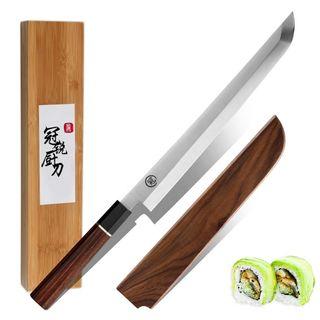 Grandsharp Japanese style Kitchen Knives Sakimaru Chef Knife Slicing Cooking Saya Scabbard Wood gift