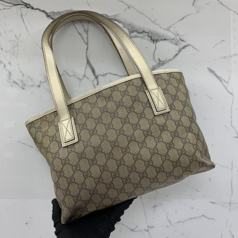 GUCCI 211138 LIGHT BROWN PVC TOTE BAG 227000110 Women s Fashion Bags Wallets Shoulder Bags on Carousell