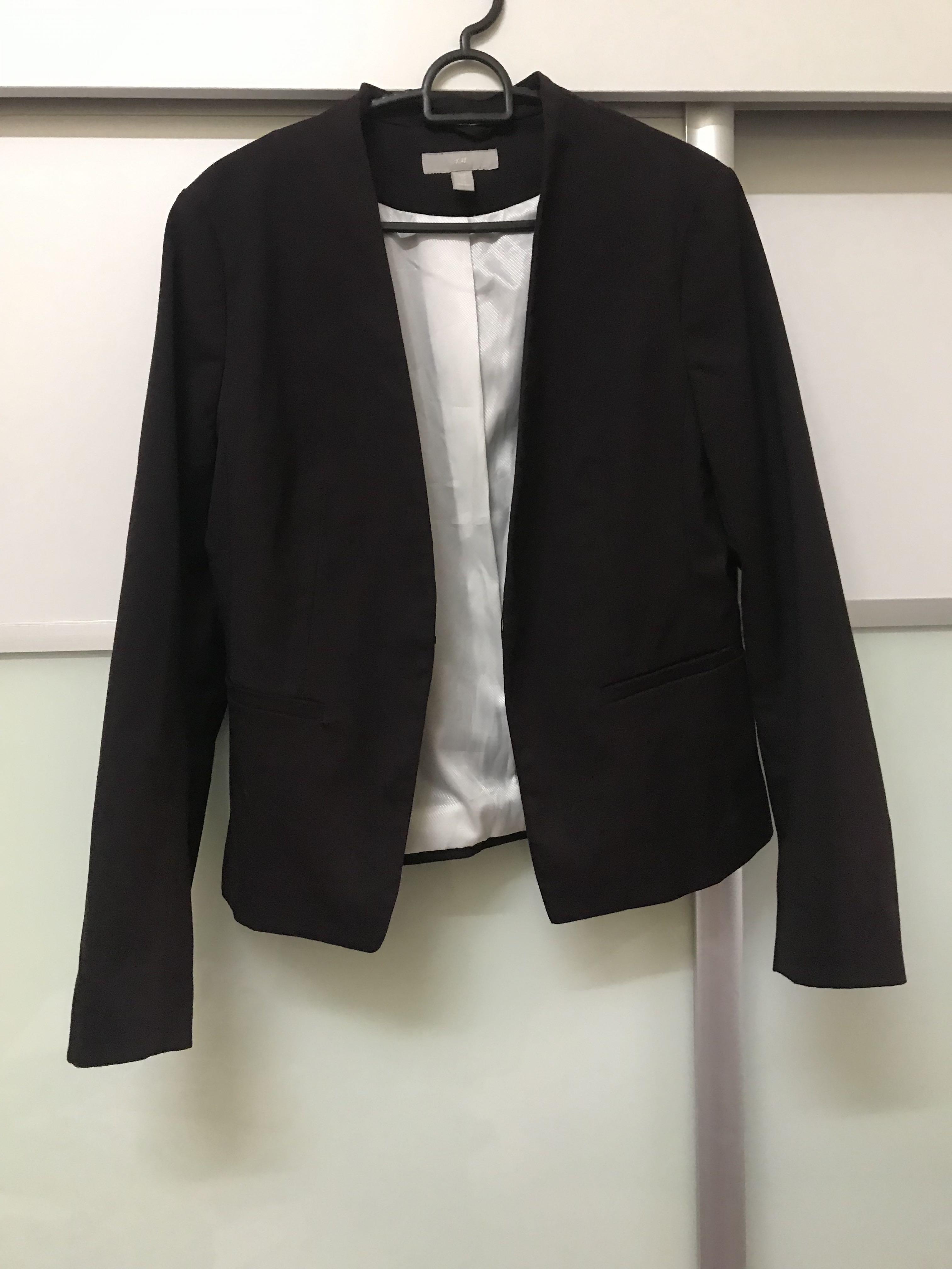 H&m collarless blazer hotsell