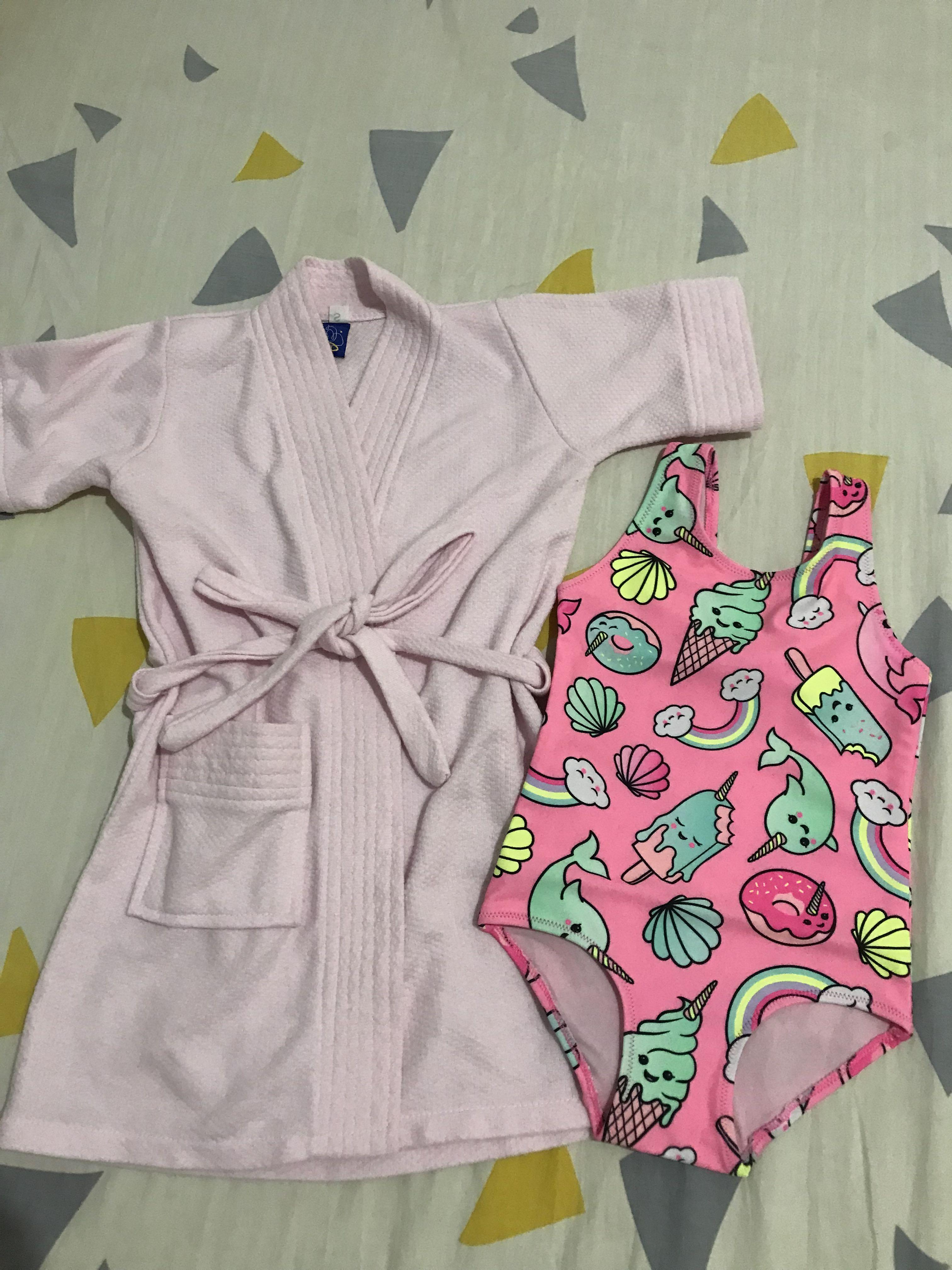 H&M kids swimwear with bathrobe, Babies & Kids, Babies & Kids Fashion
