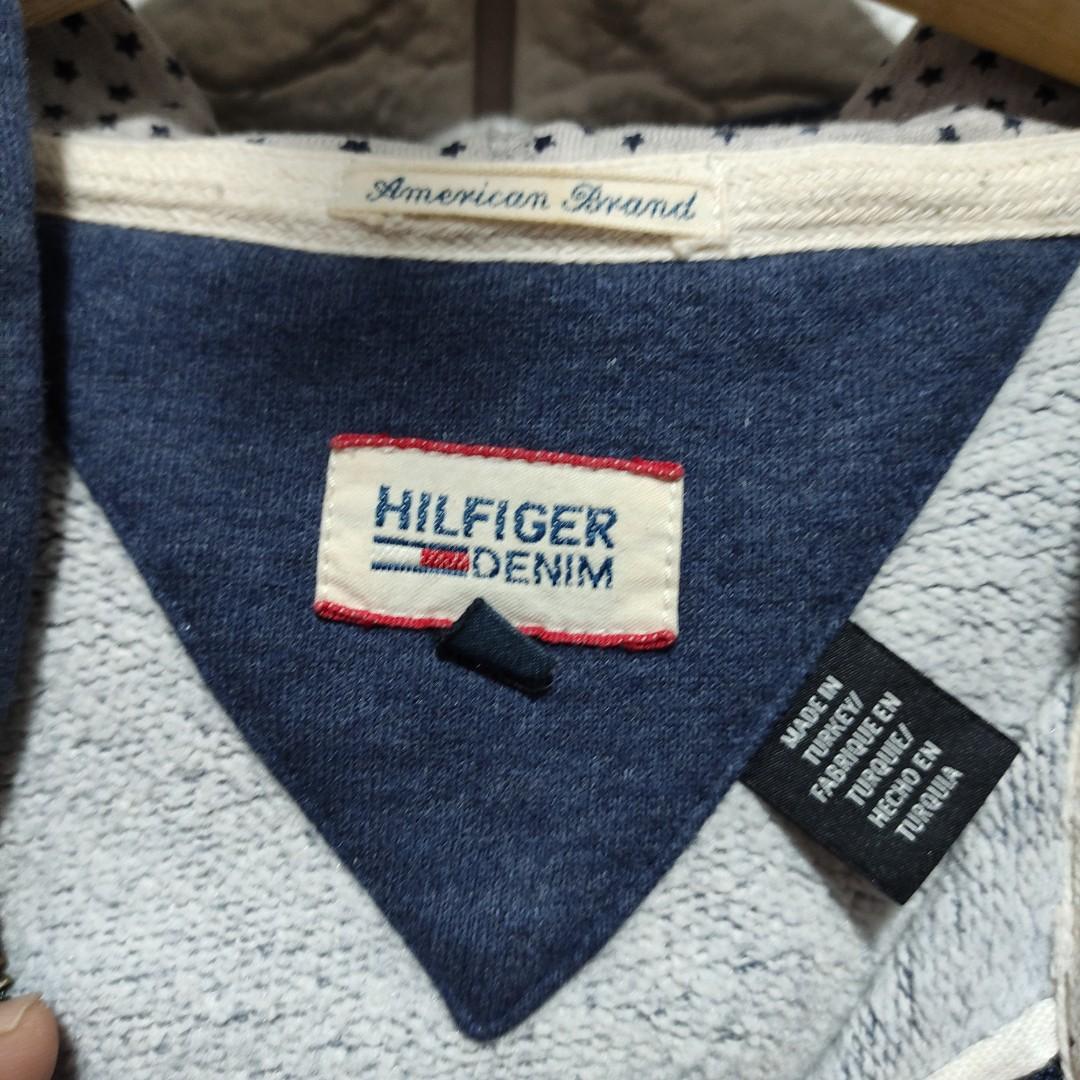 tommy hilfiger denim jacket hoodie