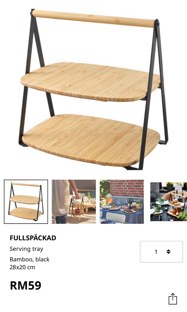Ikea Fullspackad Serving Tray, Furniture & Home Living, Furniture