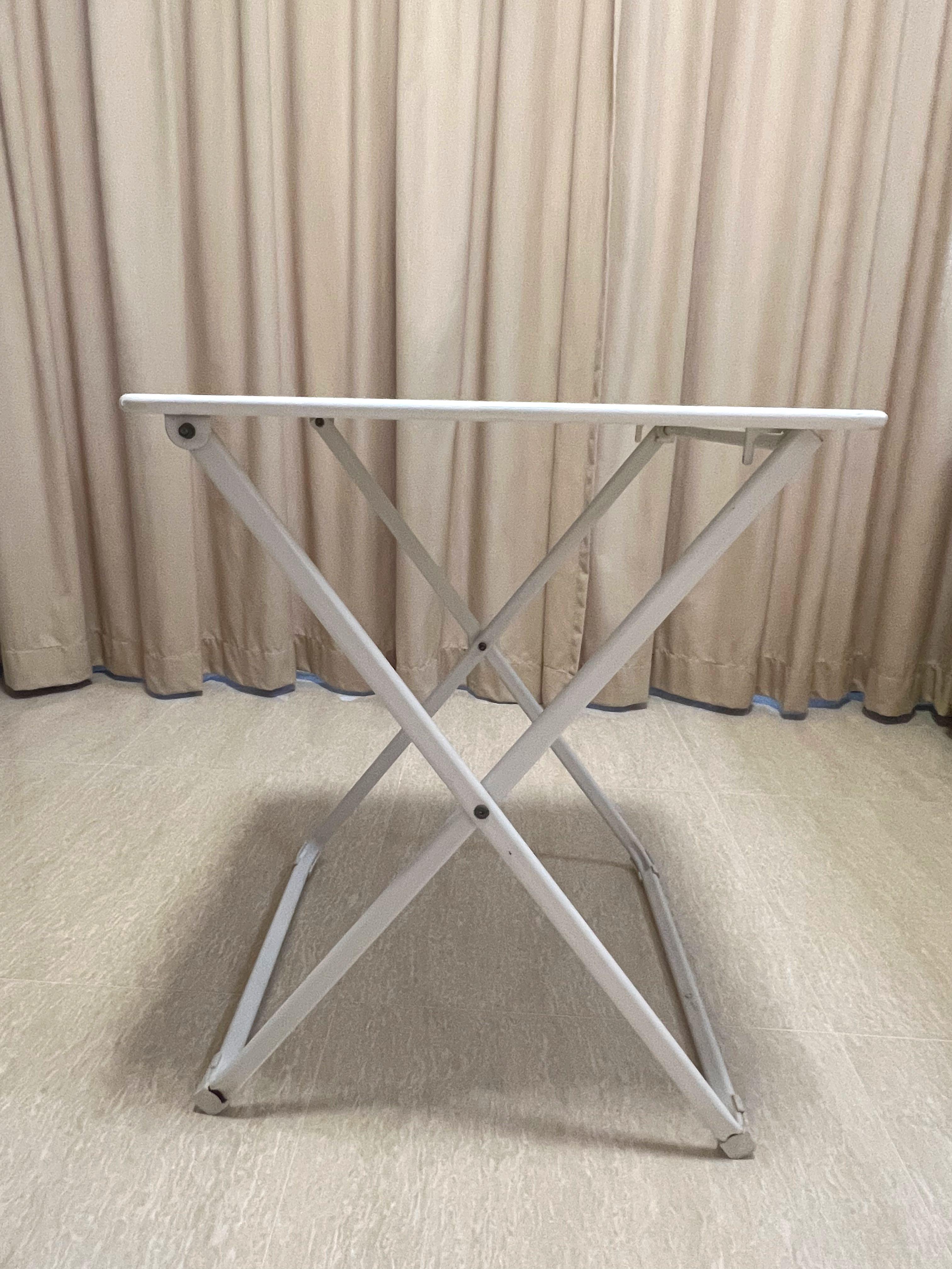 Ikea Haro folding/foldable metal table 55 x 60cm, Furniture & Home