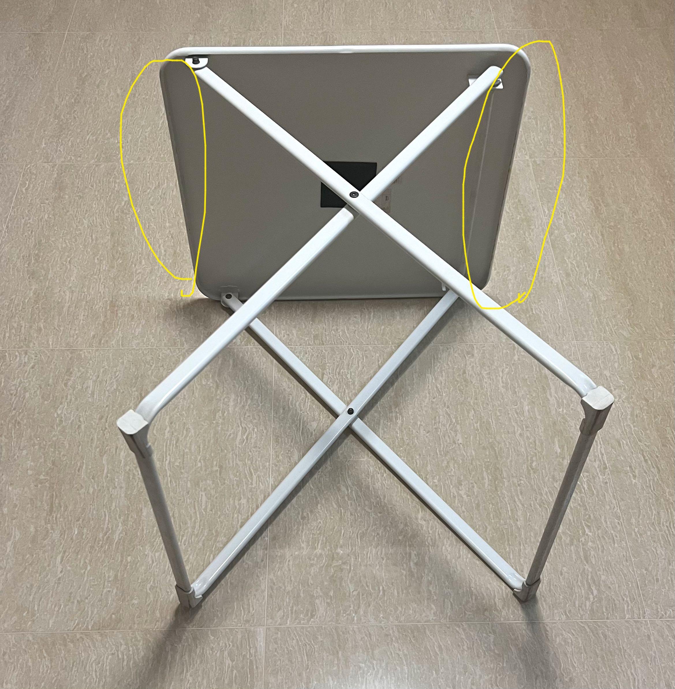 Ikea Haro folding/foldable metal table 55 x 60cm, Furniture & Home