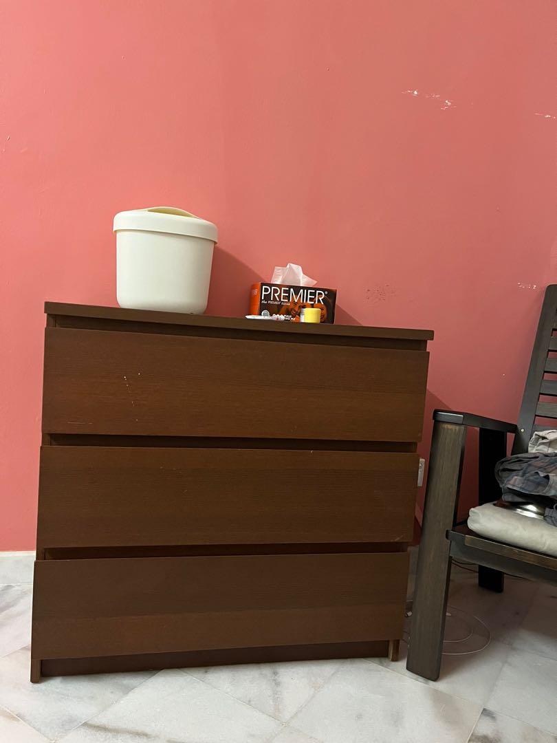 IKEA MALM CHEST DRAWER DARK BROWN Furniture Home Living
