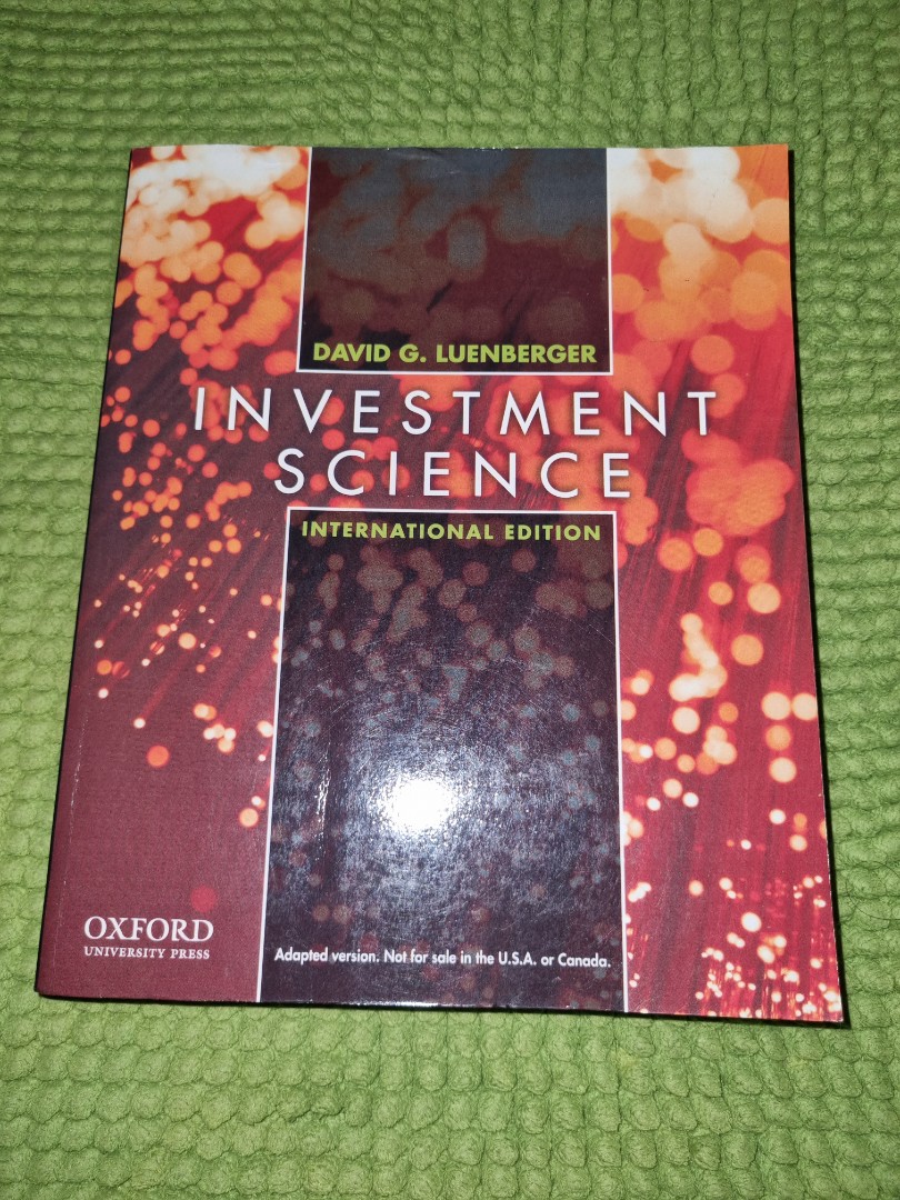 Investment Science International Edition David G. Luenberger
