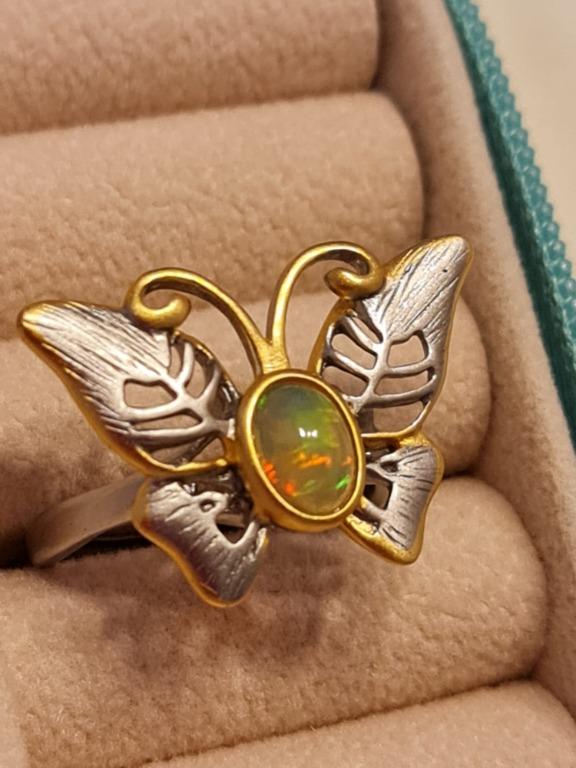 Butterfly opal shop ring