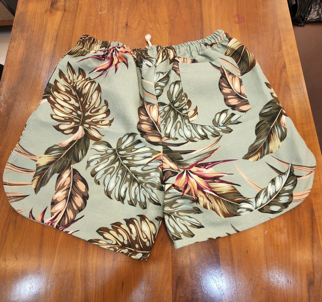 Jungle Gurl Banana Leaf Floral Shorts Daily Matching Beach Shorts