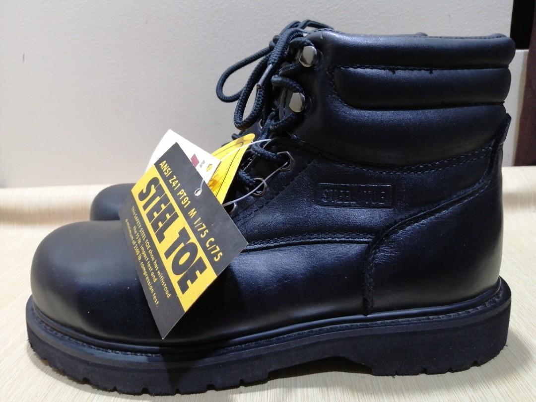 Knapp Size 8 EEE Men s Leather Steel Toe Work Boots Men s Fashion
