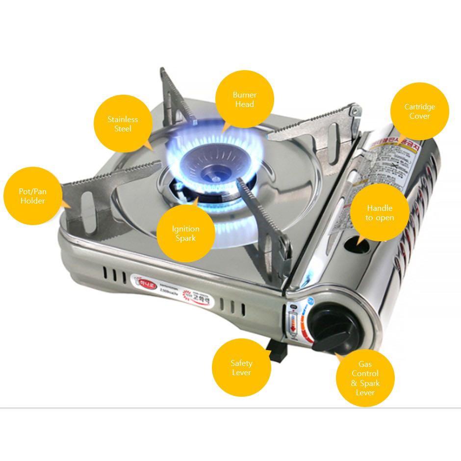 Korean Hanaro Portable Gas Burner with Box HSB007, Korean Powerful Gas