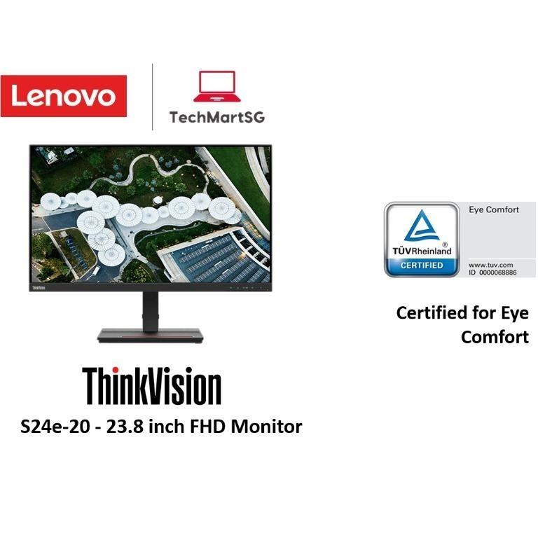 Lenovo ThinkVision S24E-20 Monitor 62AEKAR2WW, Computers  Tech, Parts   Accessories, Monitor Screens on Carousell
