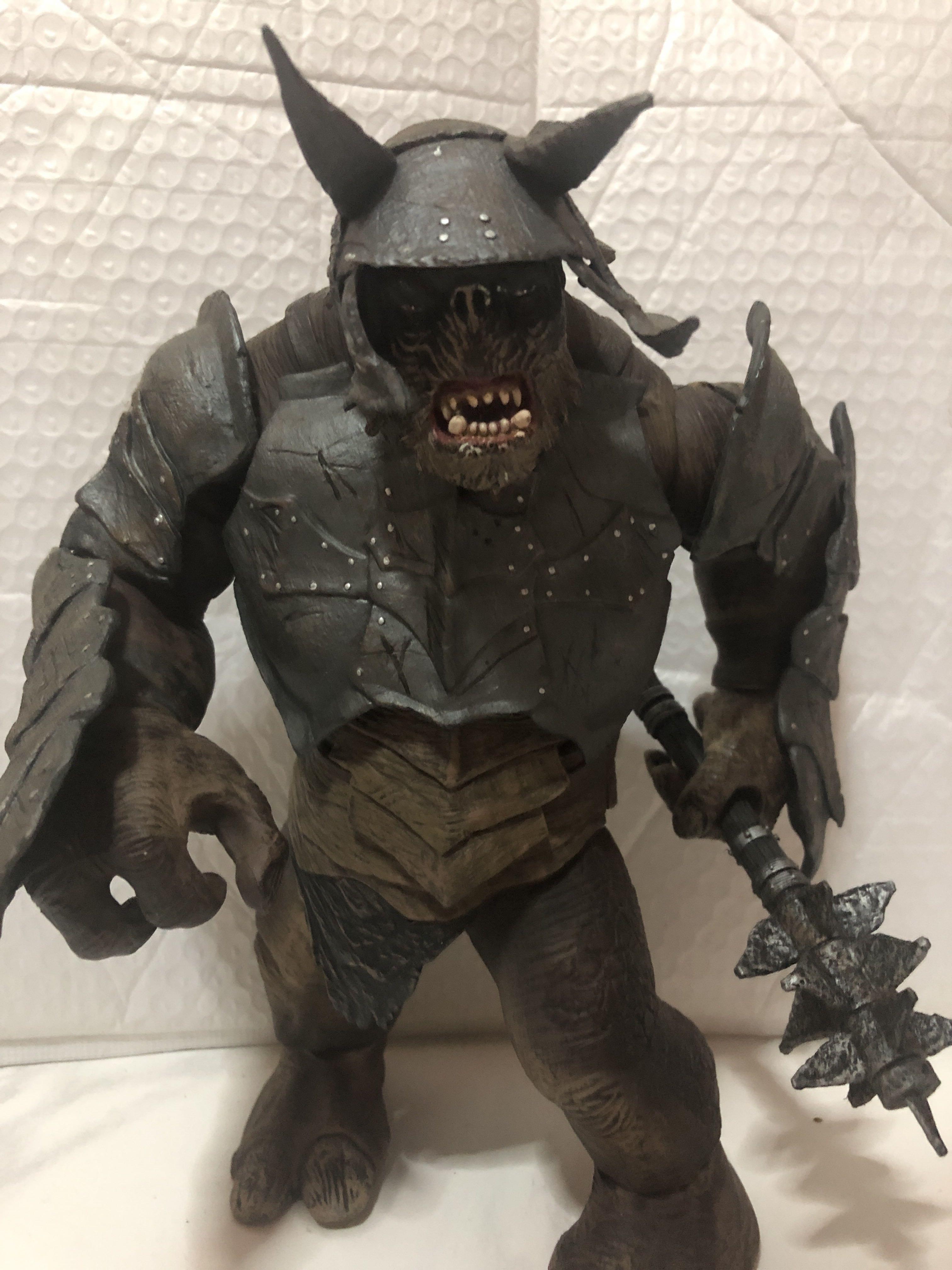 Lord Of The Rings Lotr Armoured Cave Troll With Arm Action Toy Large The Two Towers 10 Inch