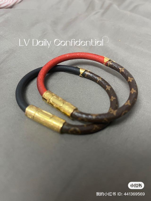 Louis Vuitton - Daily Confidential Bracelet - Monogram - Red - Size: 17 - Luxury