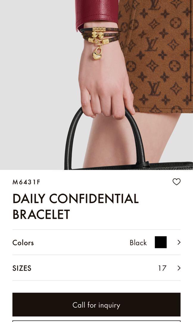 Daily confidential leather bracelet Louis Vuitton Brown in Leather