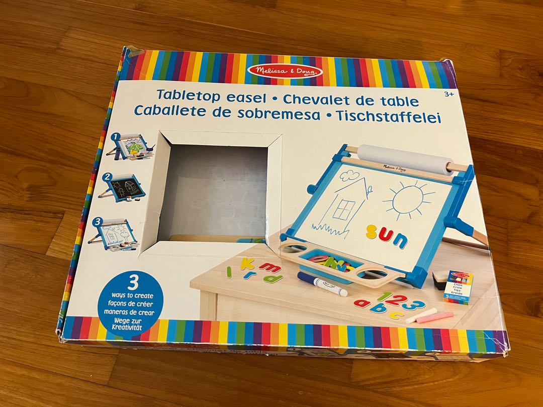 Melissa & Doug Tabletop easel, Babies & Kids, Infant Playtime on Carousell