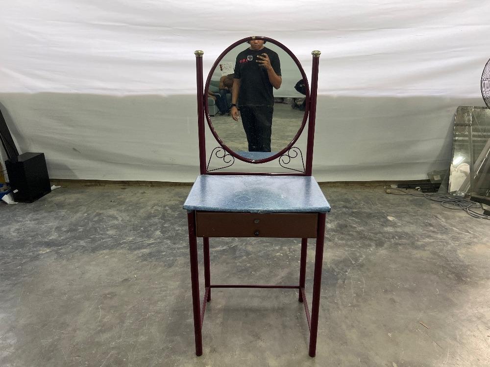 Metal Frame Dressing Table with 1 Drawer / Meja Solek Bingkai Logam