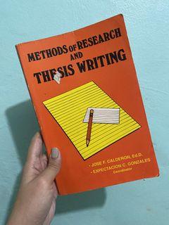 Methods of research thesis writing
