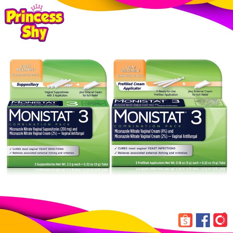 Monistat 3 Day Treatment Combination Pack Yeast Infection Prefilled