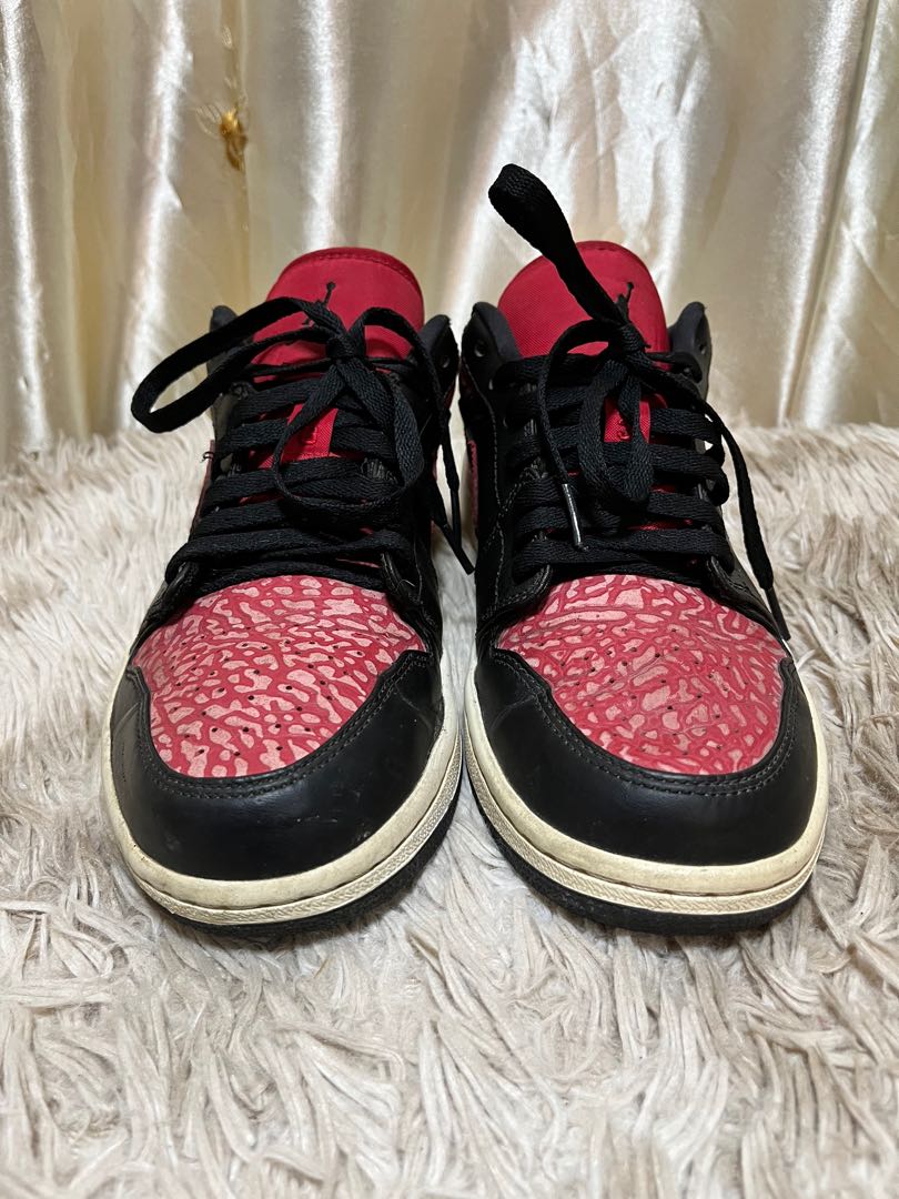 jordan 1 low bred elephant print