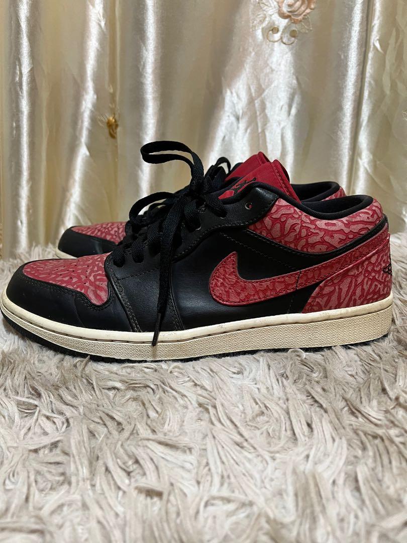 jordan 1 low bred elephant print