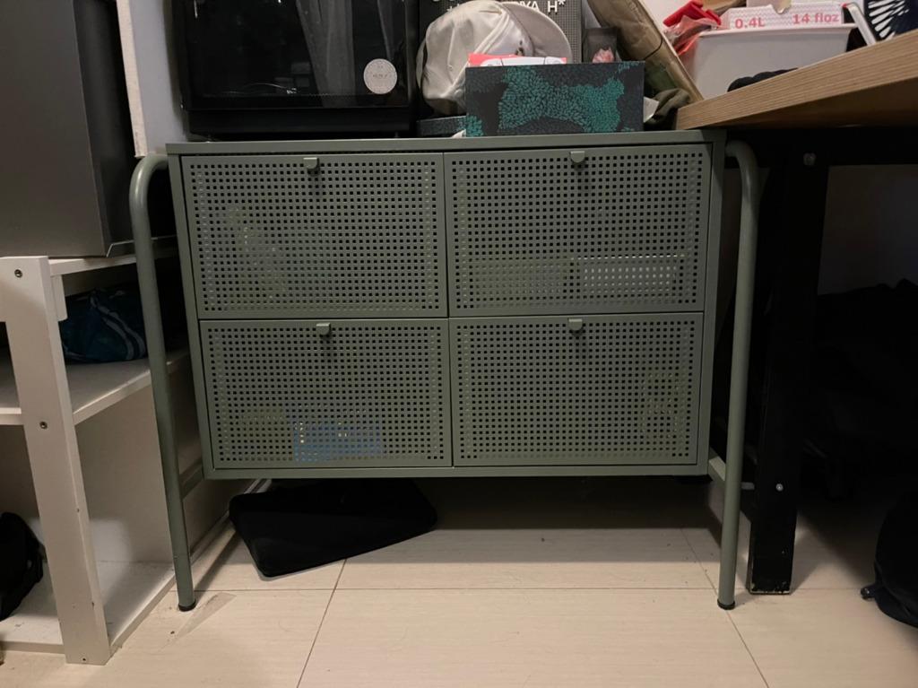 NIKKEBY Chest of 4 drawers, greygreen IKEA, Furniture & Home Living