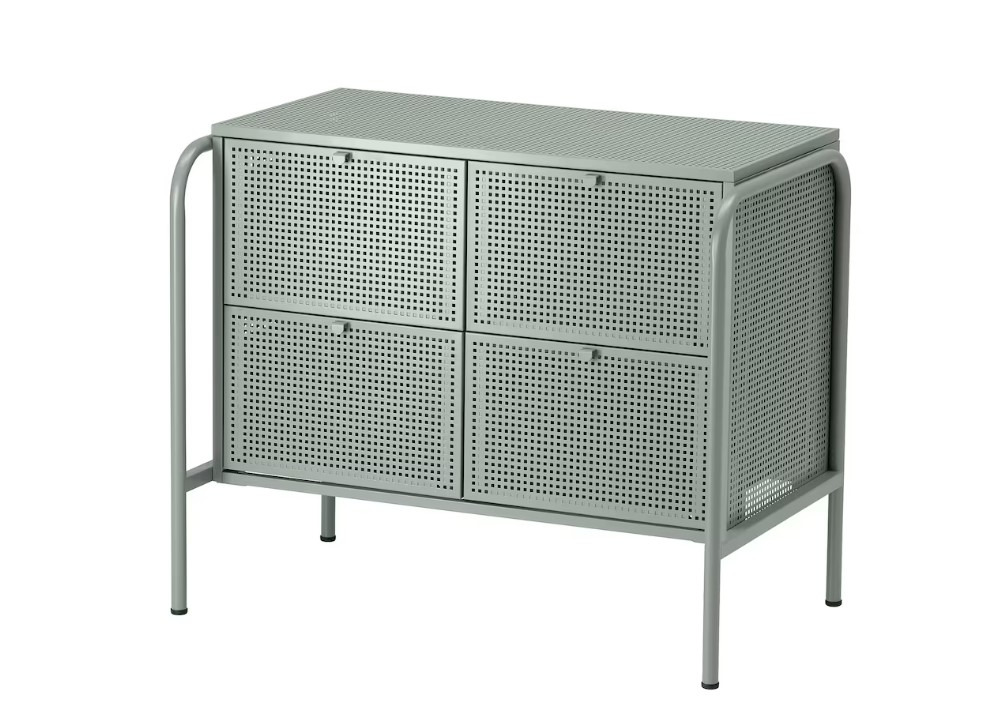 NIKKEBY Chest of 4 drawers, greygreen IKEA, Furniture & Home Living