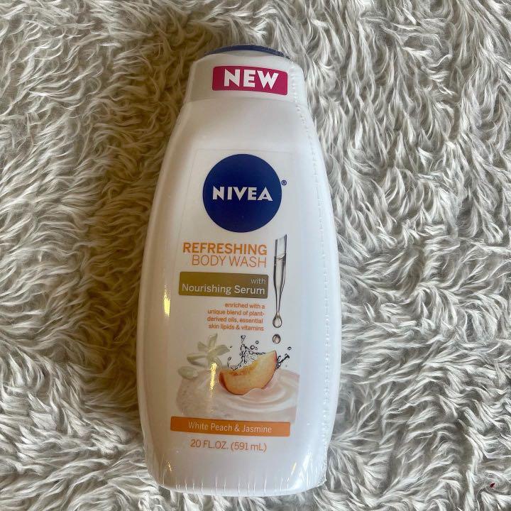 Nivea Refreshing Body Wash, White Peach & Jasmine, 20 fl oz (591 ml