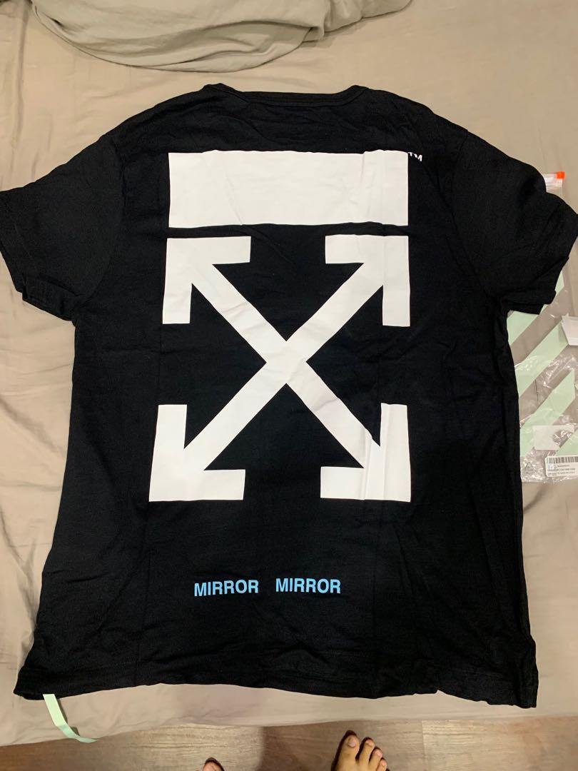 Off White c o Virgil Abloh Graphic Mirror T shirt Men s Fashion
