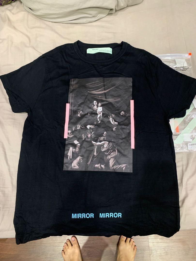 Off White c o Virgil Abloh Graphic Mirror T shirt Men s Fashion