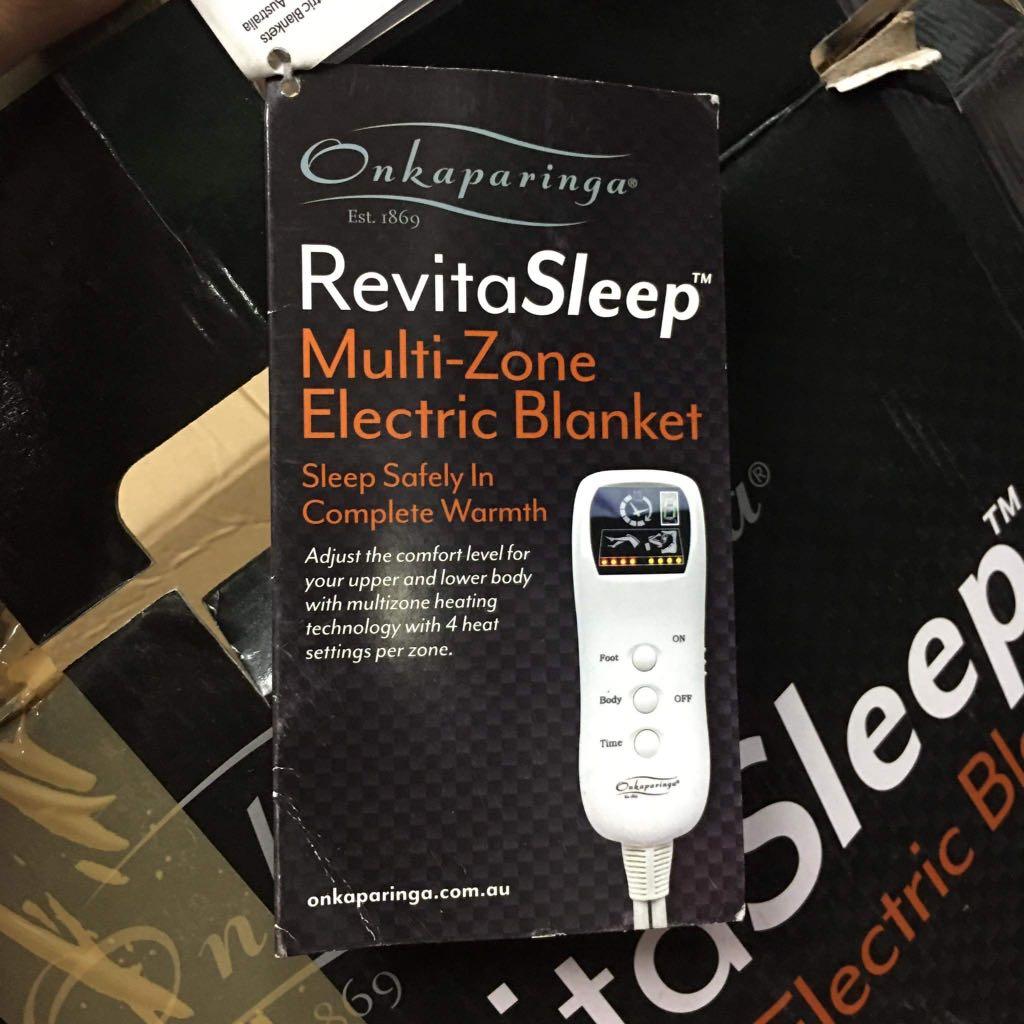 ONKAPARINGA Revita Sleep Multi Zone Electric Blanket 220volts, Furniture & Home Living