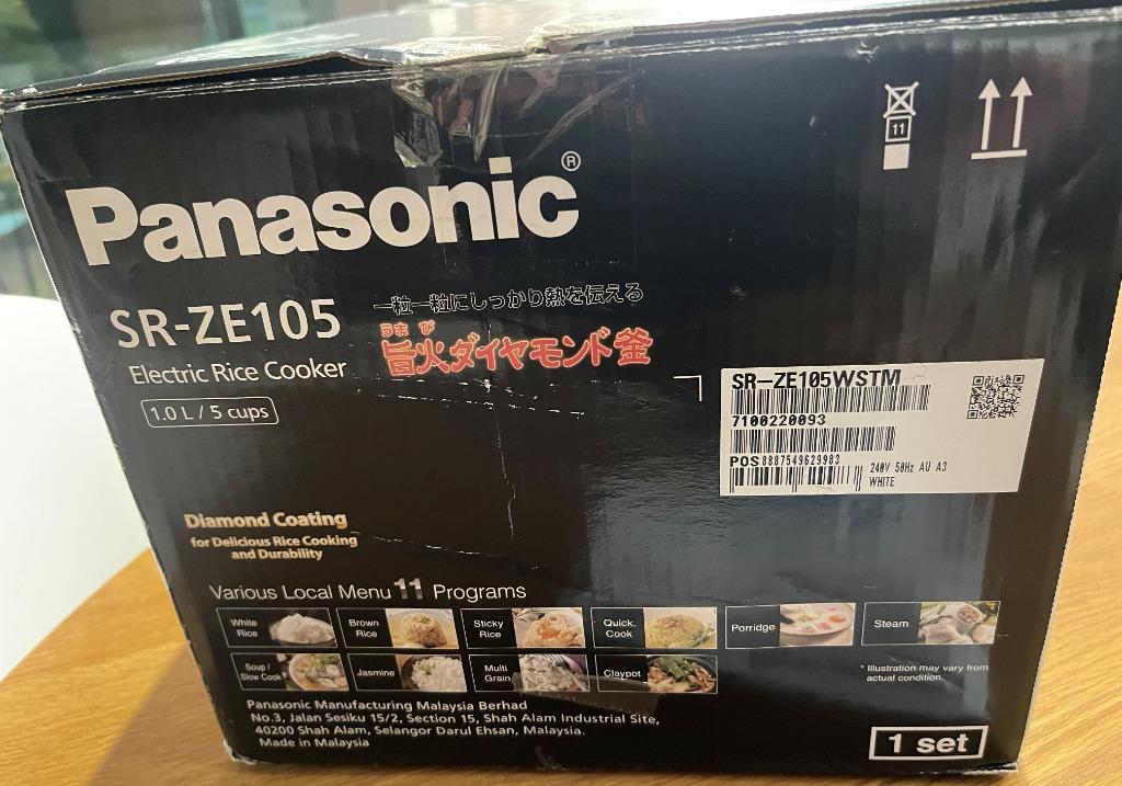 Panasonic Rice Cooker 1.0L/5 cups Diamond Coating for Delicious Rice