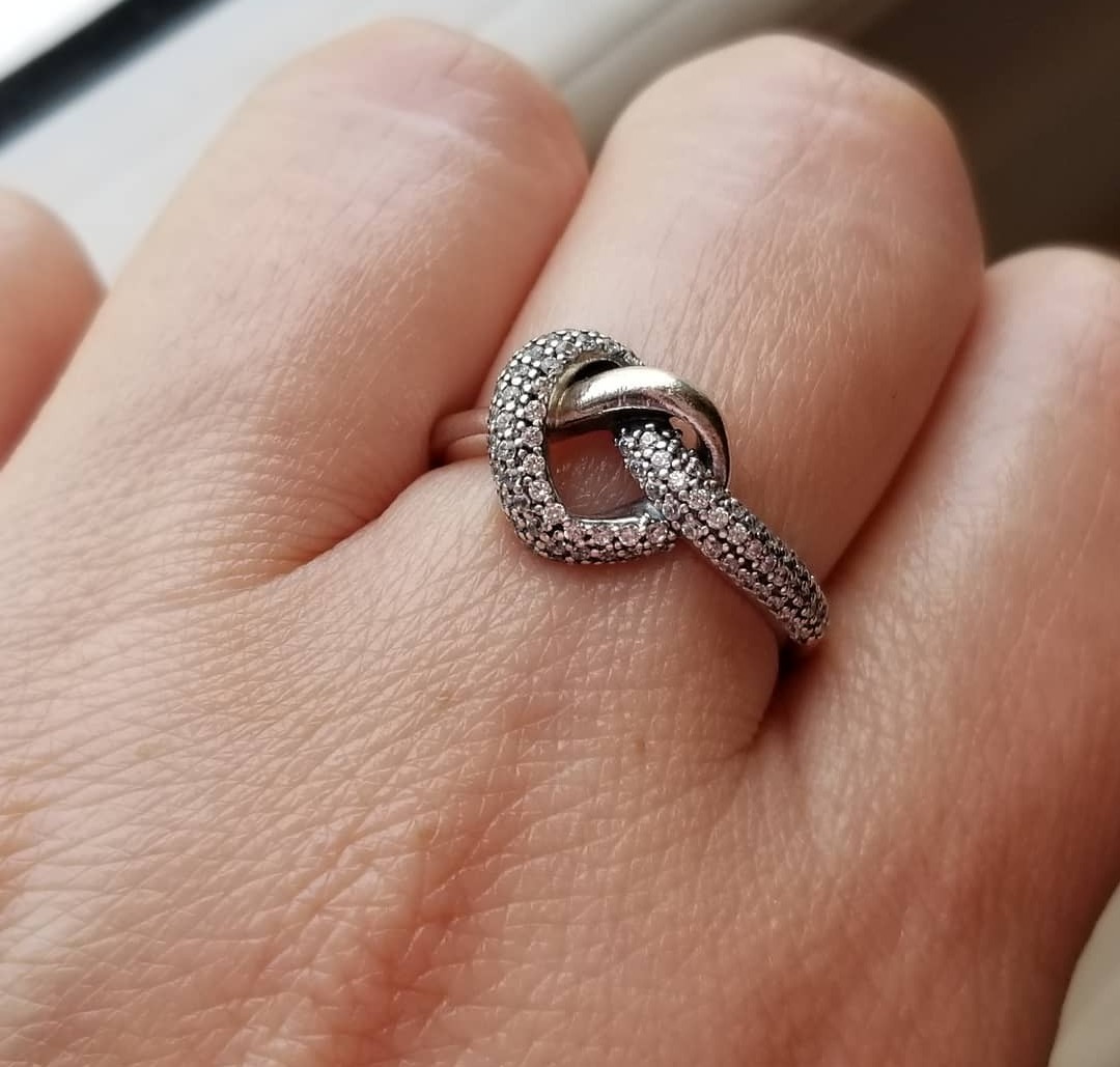 Knotted heart top ring pandora