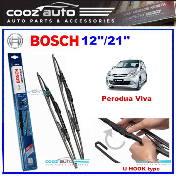 Perodua Viva 21 12 Bosch Advantage Windshield Wiper Blades Auto Accessories On Carousell