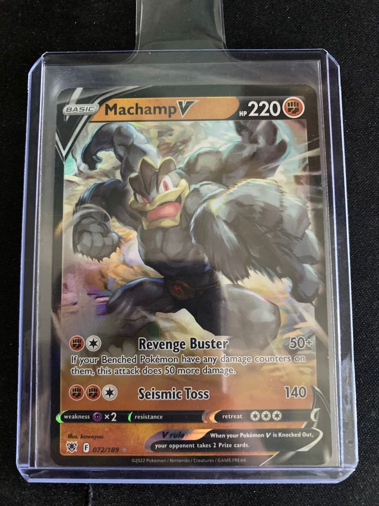 machamp v pokemon card price VMAX - 073/189 - Ultra Rare - Sword & Shield holofoil pattern or surface detail) rare machamp card of The