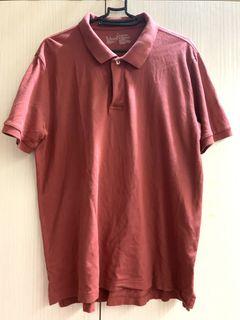 無印良品棗紅色polo衫#polo衫#無印良品#復古