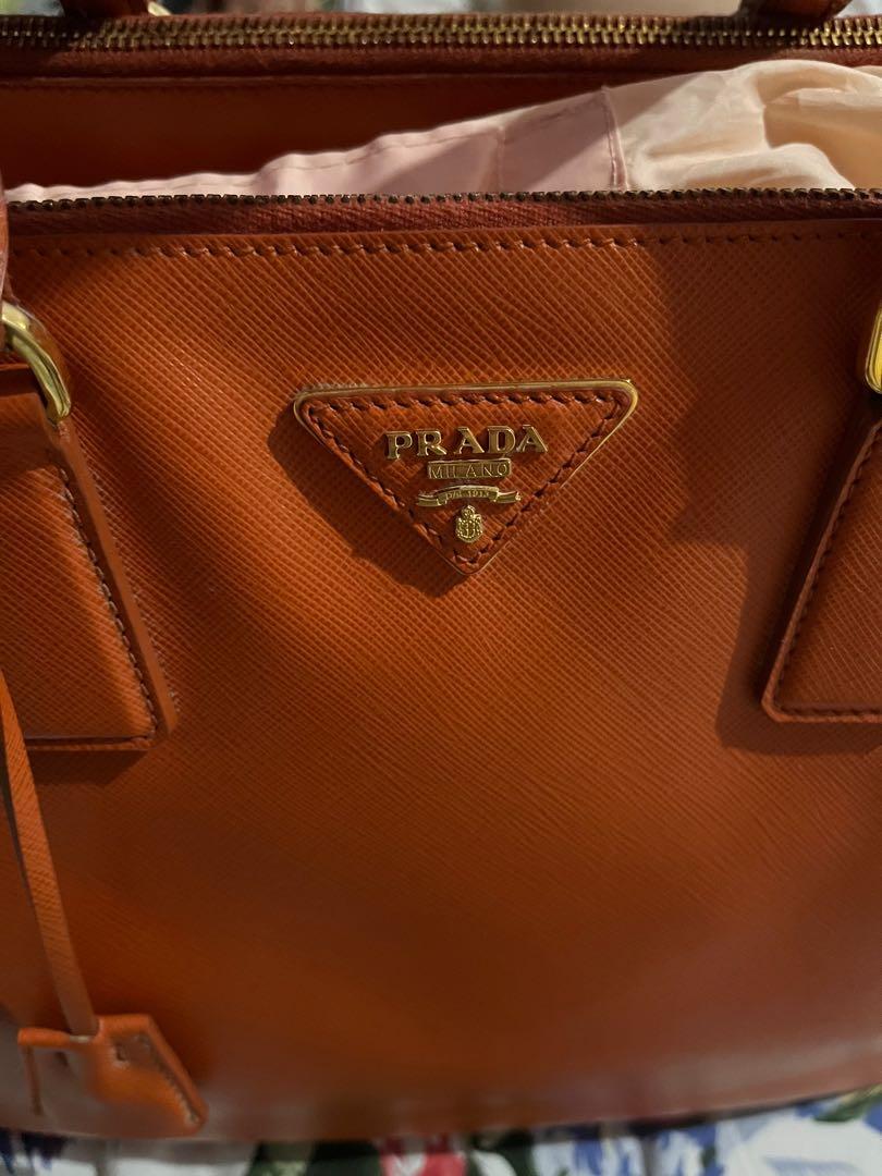 Prada Saffiano Double-Zip Executive Tote Bag with Strap, Light