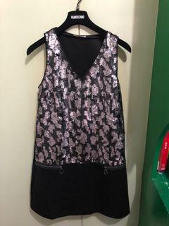 Promod Black Dress with Sequins